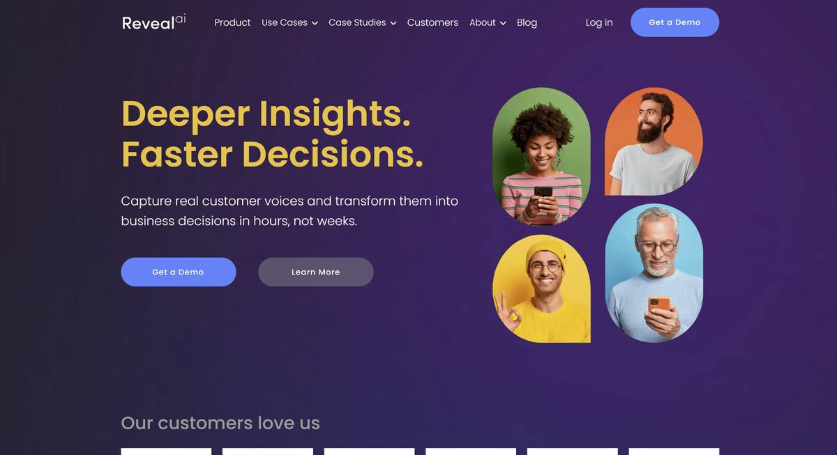 Reveal AI website